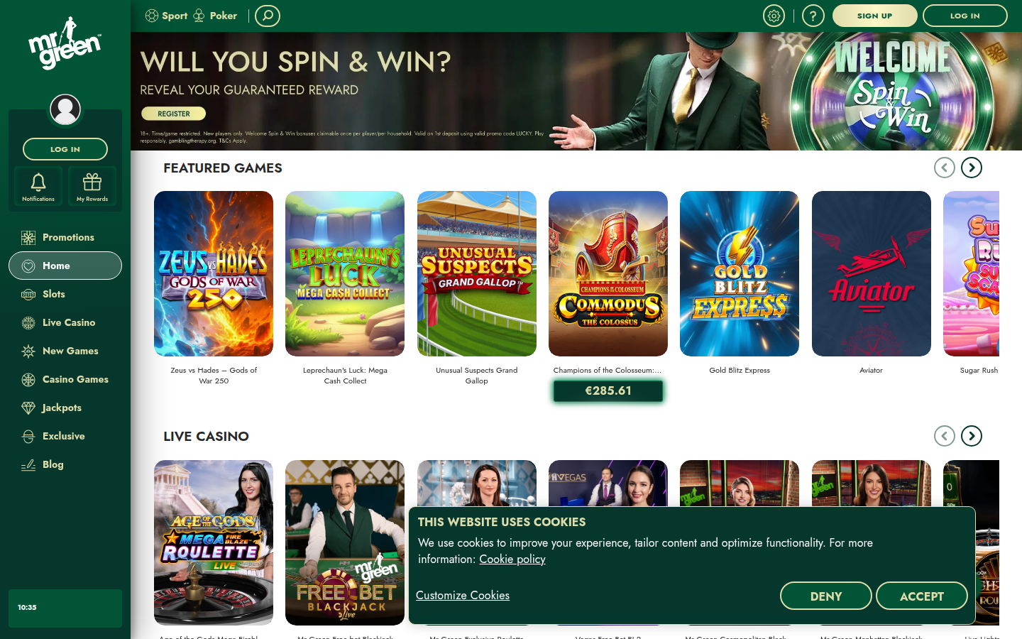 Mr Green Casino Ireland Green Gaming responsible gambling feature